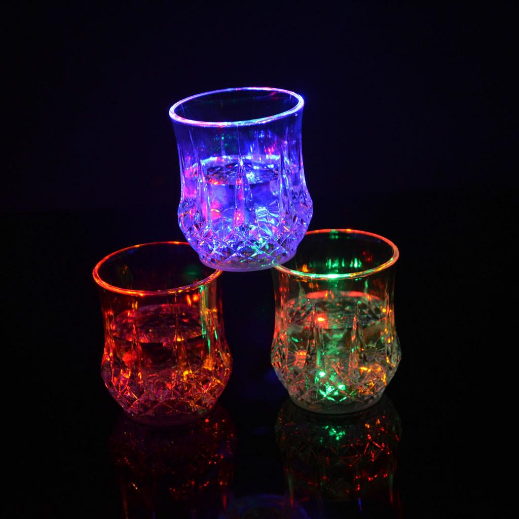Colorful LED Glowing Beer Cup Induction Flashing Wine Glass Party Bar Drink Cup AVE