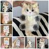 Plush Twisty Stick Little Cat Pendant Keychain Twist Bar Kitten Doll Toy DIY Material Package
