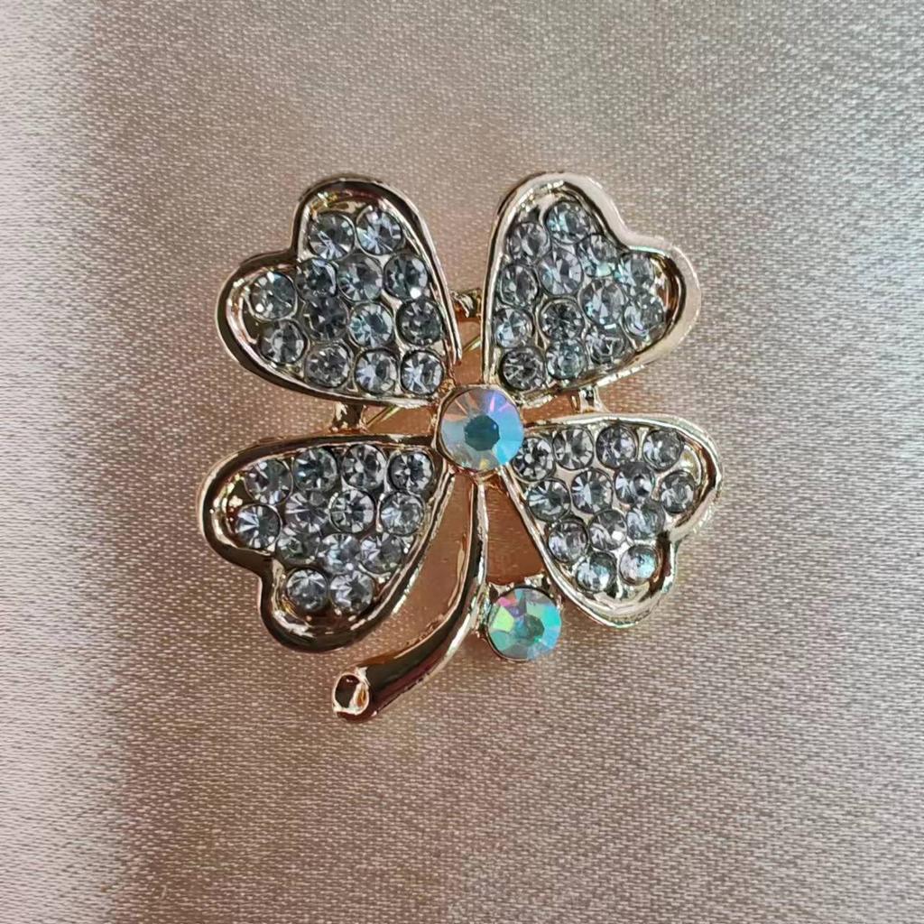 Brooch High-End Sense Niche Light Luxury Suit Bow Rhinestone Corsage High-End Alloy Creative Clothing Accessories