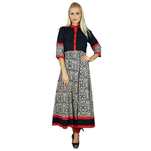 Bimba Женское платье Классическая хлопковая длинная блузка Kurti Anarkali Top