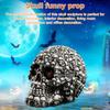 Studio Skull Head Sculpture Halloween Decoration Skull Decor Collectible Figurine Life Size Human Head Skeleton Statue Indoor Home Decor