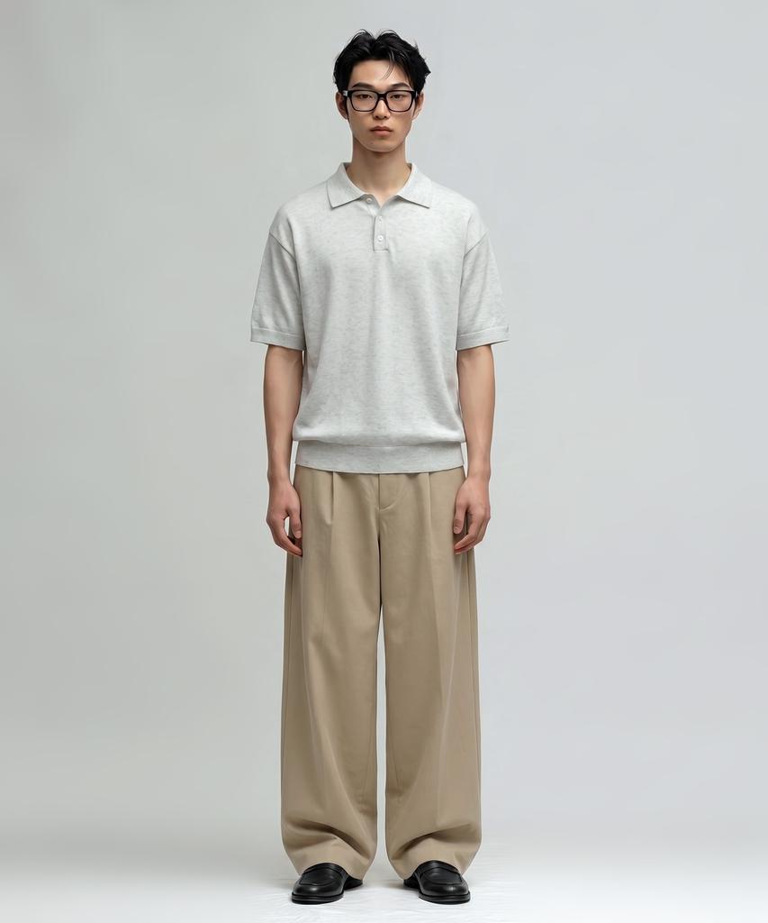VERYVAIN Essential Summer Polo Knit (Light Gray)