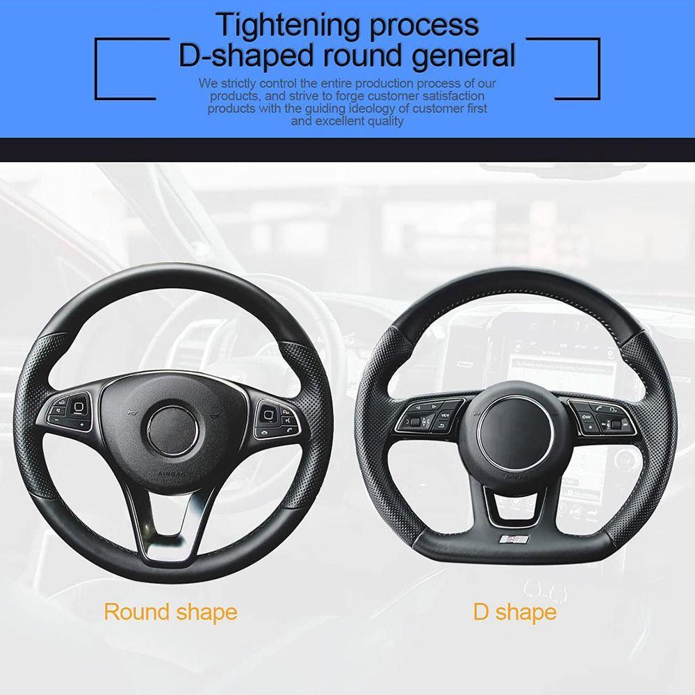 Дышащая защита рулевого колеса автомобиля из микрофибры, аксессуары для салона автомобиля внедорожник