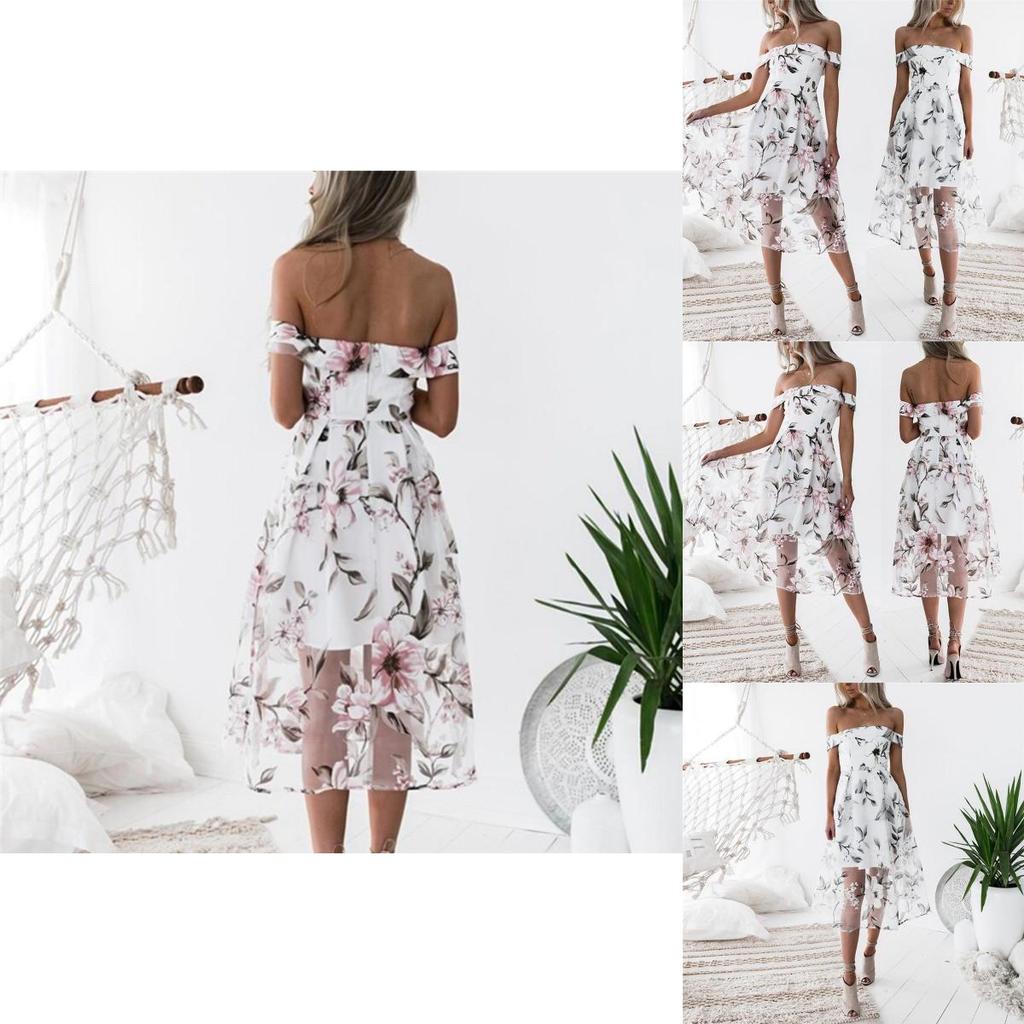 Элегантная женская одежда Винтажное платье из органзы Длинное с открытыми плечами Без бретелек Вечерняя одежда