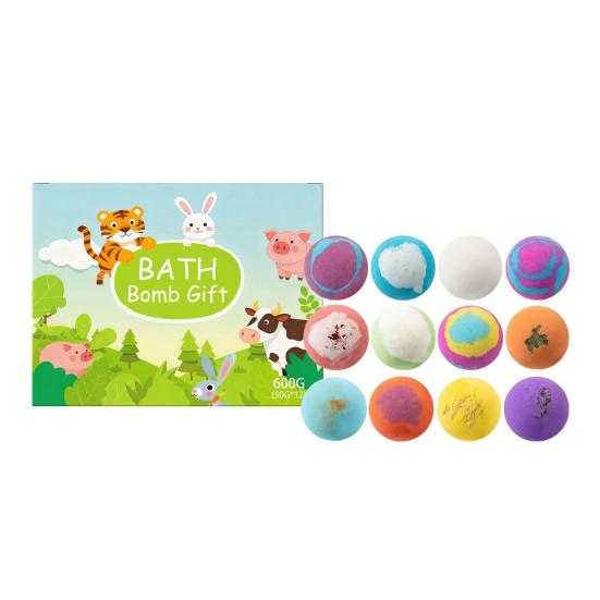 Набор из 12 бомбочек для ванны с игрушкой, шипучие шарики для спа для детей и взрослых, увлажняющие, смягчающие кожу, портативный набор для путешествий и релаксации для пляжа, бассейна, дома