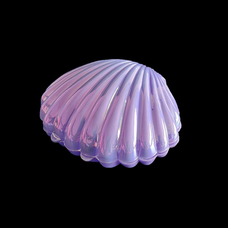 1 шт., милая пластиковая коробка для конфет в виде ракушки, коробки для хранения ювелирных изделий для макияжа, свадьбы, дня рождения, детского душа, подарочная коробка, декор для вечеринки