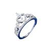 Кольцо GemChic женское сверкающее в форме сердца кольцо-корона женское легкое роскошное открывающееся регулируемое кольцо на день рождения рождественский подарок на день рождения