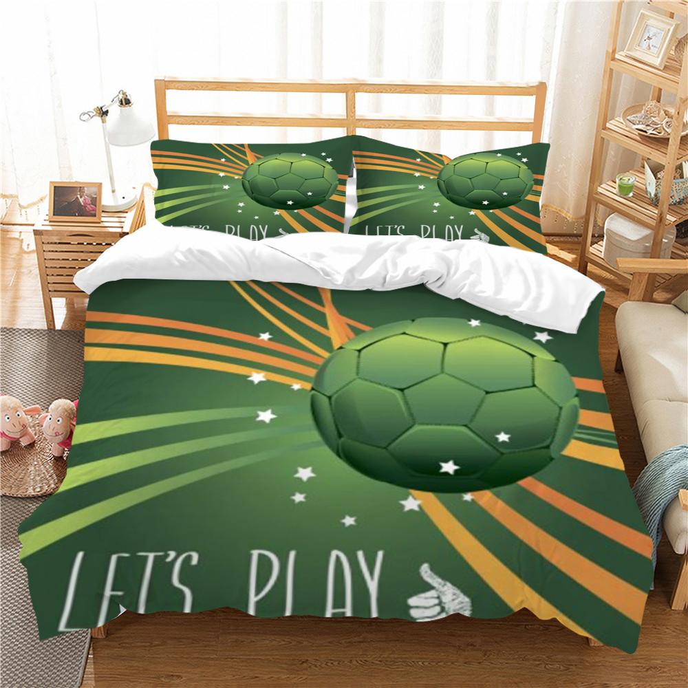 Домашнее постельное белье с 3D футбольным принтом, одеяло, пододеяльник, комплект постельного белья, пододеяльники, детский постельный костюм для мальчиков, удобный