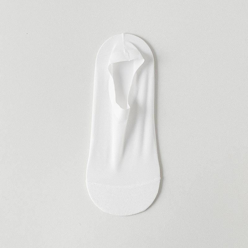 Summer Socks Hollow Out Mesh Breathable Invisible No Show Sock Slippers Solid Color Silicone Non-slip Low Cut Boat Socks