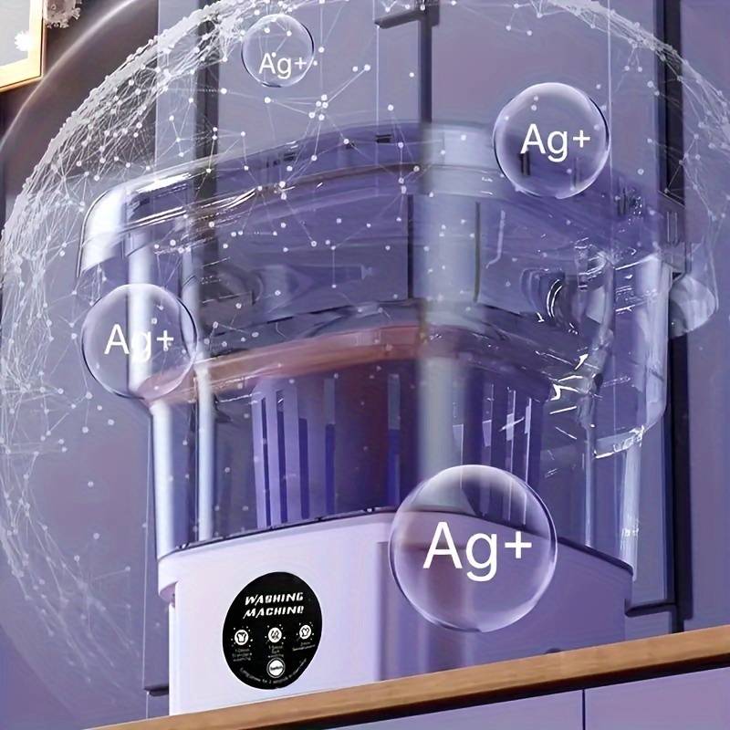 Складная мини-стиральная машина объемом 8 л: Полностью автоматическая портативная компактная стиральная машина для одежды, нижнего белья, нижнего белья и носков