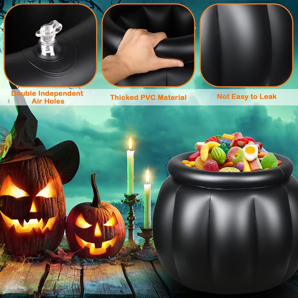 In-Stock Halloween Witch Cauldron Inflatable Ice Bucket for Party Decor