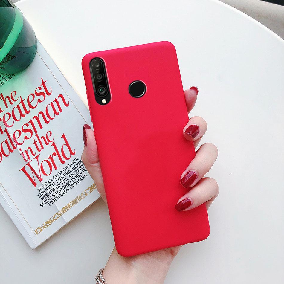 Силиконовый чехол для телефона цвета конфет для Huawei P30 Lite P20 Lite P40 lite EP Smart Z Y5 Y6 Y7 Y9 2019 Y5P Y6P Y7P матовый мягкий чехол