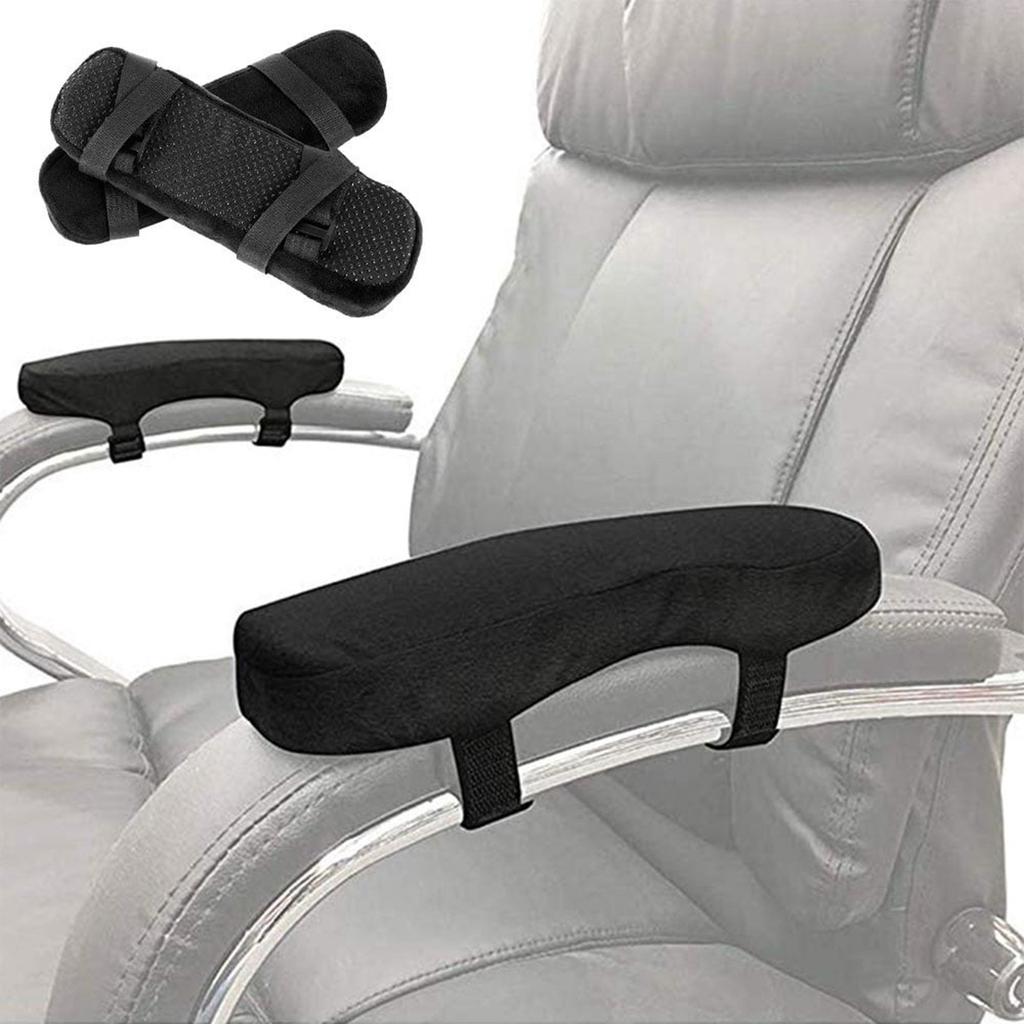 Armrest Cushion Chair Arm Cover Memory Foam Non-Slip Elbow Support Pillow