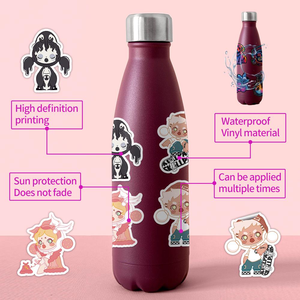 50 Cute Cartoon Graffiti Stickers - Waterproof Decorative Stickers for Water Bottles and Phones