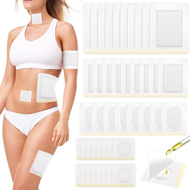 Одноразовые пластыри с касторовым маслом на пупок Самоклеящаяся повязка на пупок Одноразовые пластыри с касторовым маслом из спанлейса Наклейка на живот