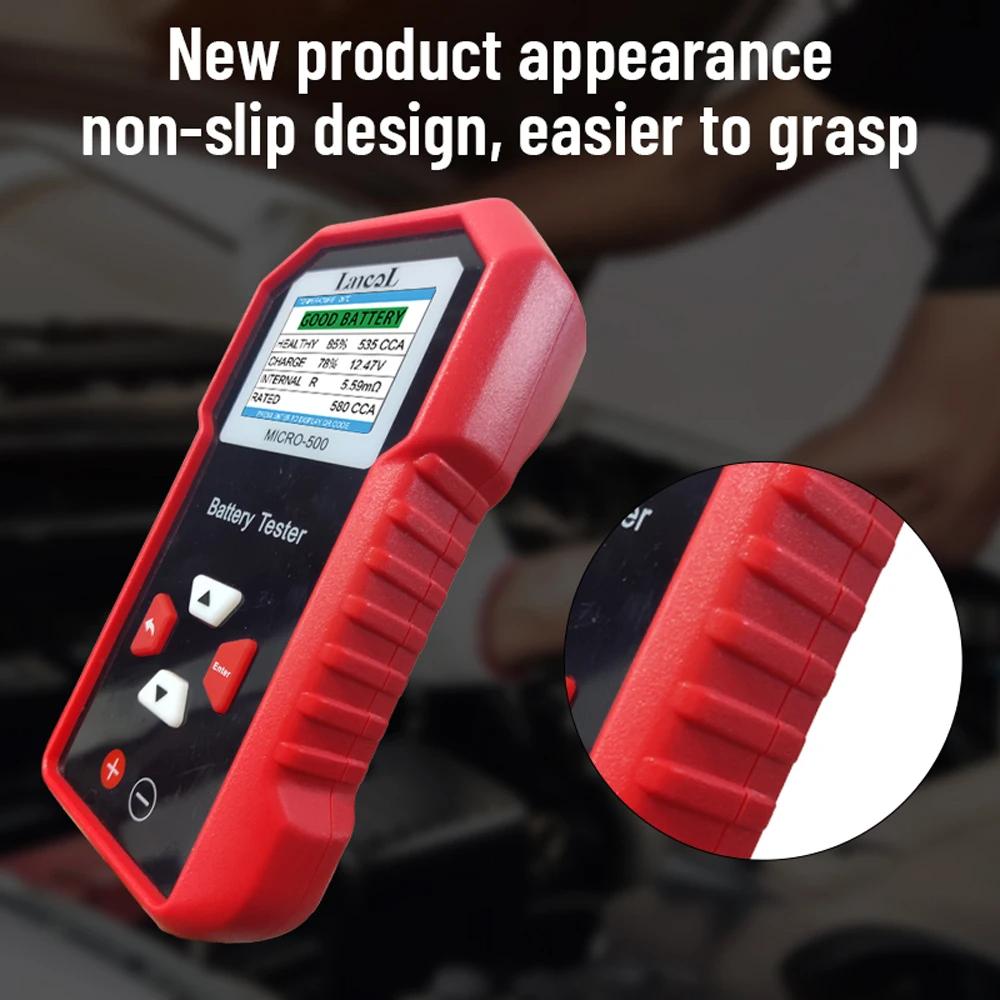 12 В автомобильный аккумуляторный тестер 40-3000 CCA литиевый аккумуляторный тестер свинцово-кислотный аккумуляторный анализатор со светодиодным дисплеем Lancol MICRO-500 аккумуляторный тестер
