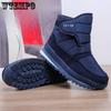 Зимние высокие бархатные теплые и морозостойкие хлопковые ботинки для мужчин среднего и пожилого возраста, нескользящие зимние ботинки из хлопка, зимняя обувь