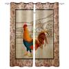 Ферма Жизнь Петух Курица Подсолнух Домашний Декор Оконные Шторы Спальня Кухня Шторы Панельные Шторы для Гостиной