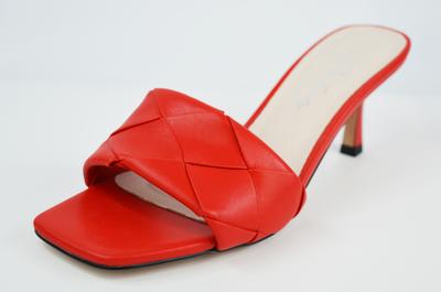 Шлепанцы на каблуке Berkonty 5859 35 Красные кожа