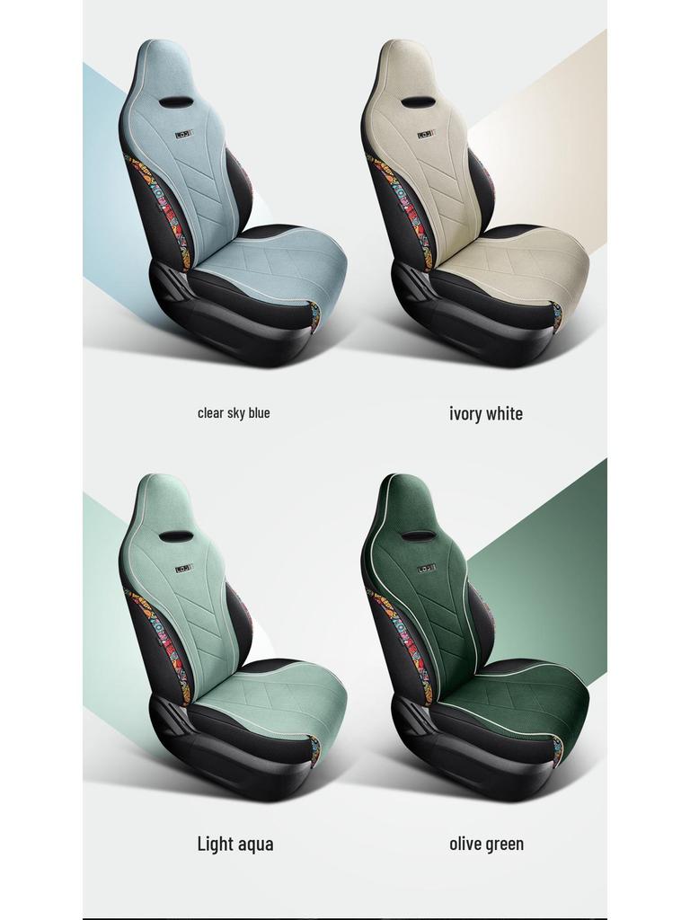 BYD Qin Plus Всесезонный льняной мультяшный чехол на автомобильное сиденье