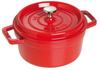 Staub staub Cocotte Round Cherry Оба отлиты вручную эмалированный горшок IH совместимый японский продукт с серийным номером La Cocotte Round "Pico 22 см" [Авторизованный номер]
