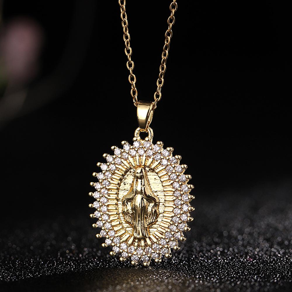 Fashion Micro-Set Multi- Zircon Necklace Pendant Jewelry For Women
