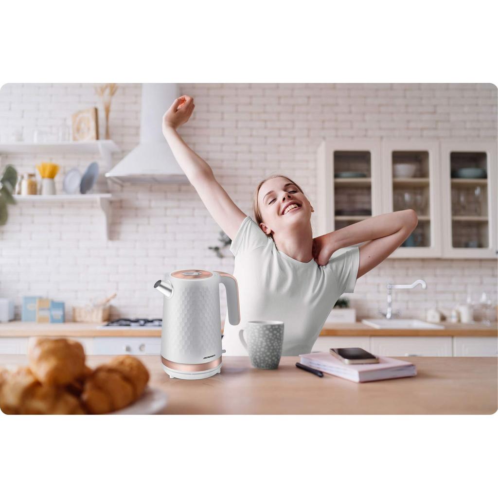 Electric Kettle 1.7L Berdsen Bd-705 White And Copper