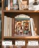 CuteBee Набор для сборки книжной полки своими руками, Набор кукольного домика, Набор миниатюрного дома, BookNook, 3D деревянная поделка, Декорация-книгодержатель со светодиодной подсветкой для подростков и отличный подарок для взрослых, (Солнечный