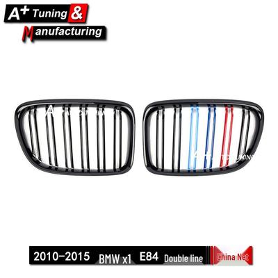 Улучшенная трехцветная решетка радиатора для BMW X1 E84 2010-2015, модель с двойной полосой