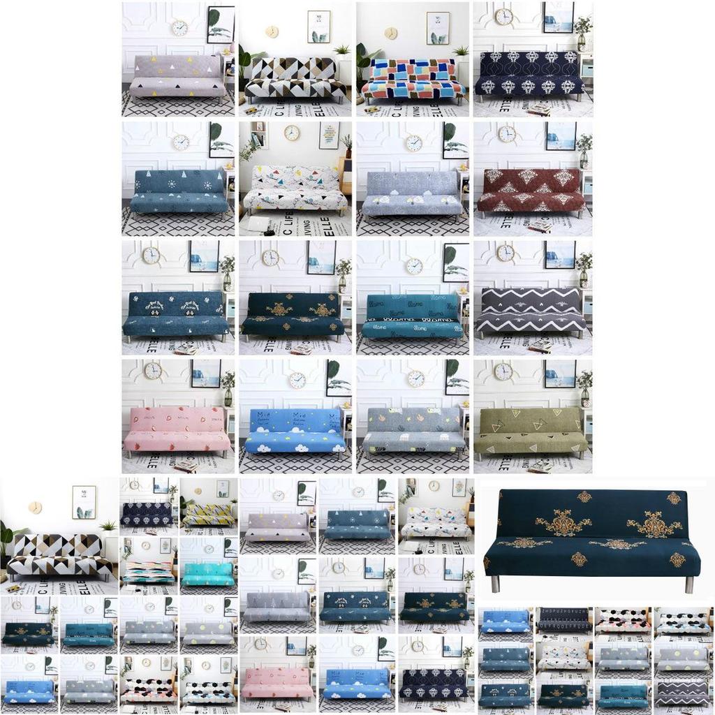 Comfortable And Stretchable Printed Slipcover Without Armrest Sofa Bed Cover For Modern Living Spaces
