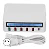 Зарядная станция для телефона USB-зарядное устройство 40 Вт 6 портов QC 3.0 зарядный концентратор с ЖК-дисплеем для телефона