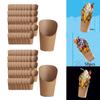 100 Pieces French Fry Cups Kraft Paper Holder for Baking Store Wedding