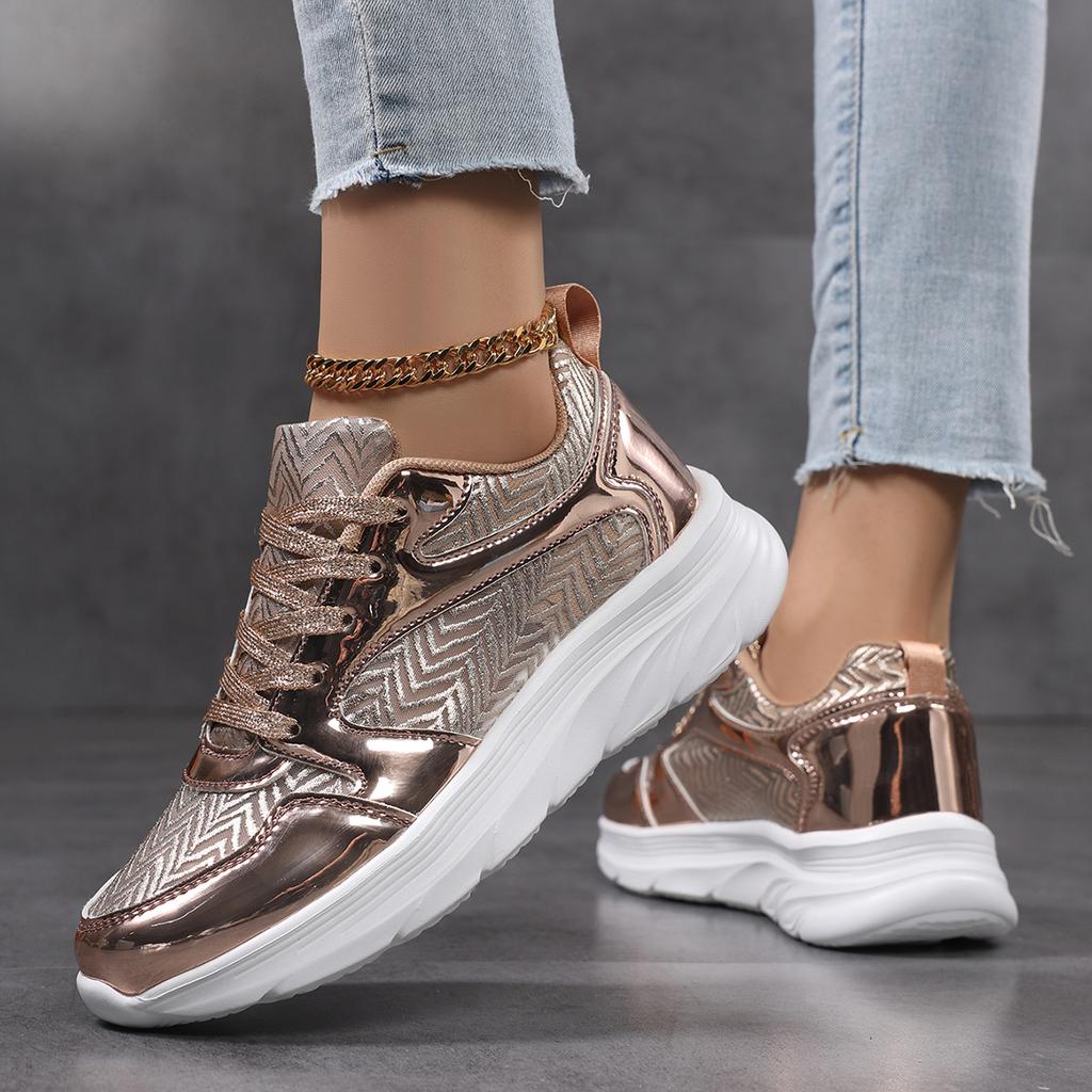 TUINANLE Женские блестящие кроссовки с пайетками, дышащая сетчатая обувь, удобная обувь