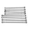 8PCS Metal Full Car Tie Rod Tie Lever Link Pull Rod for MN86 Series Model Upgrade RC CarSilver
