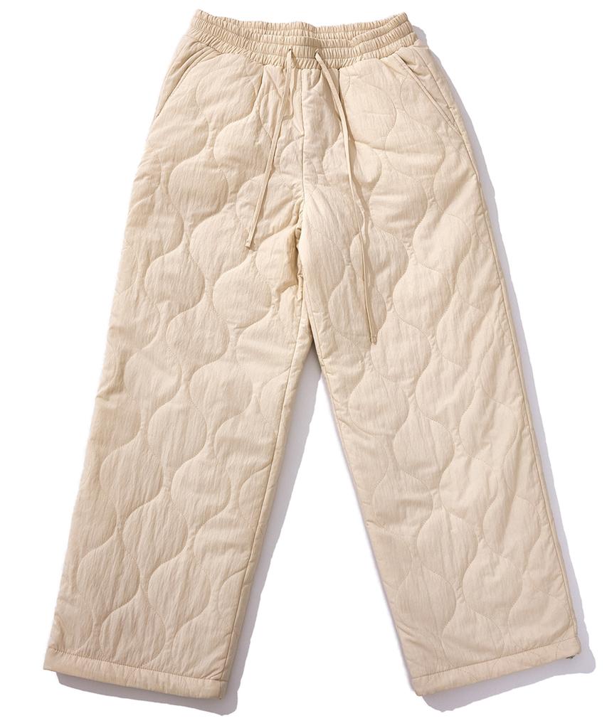 FOVERE Quilted Elastic Waist Pants 2 Colors