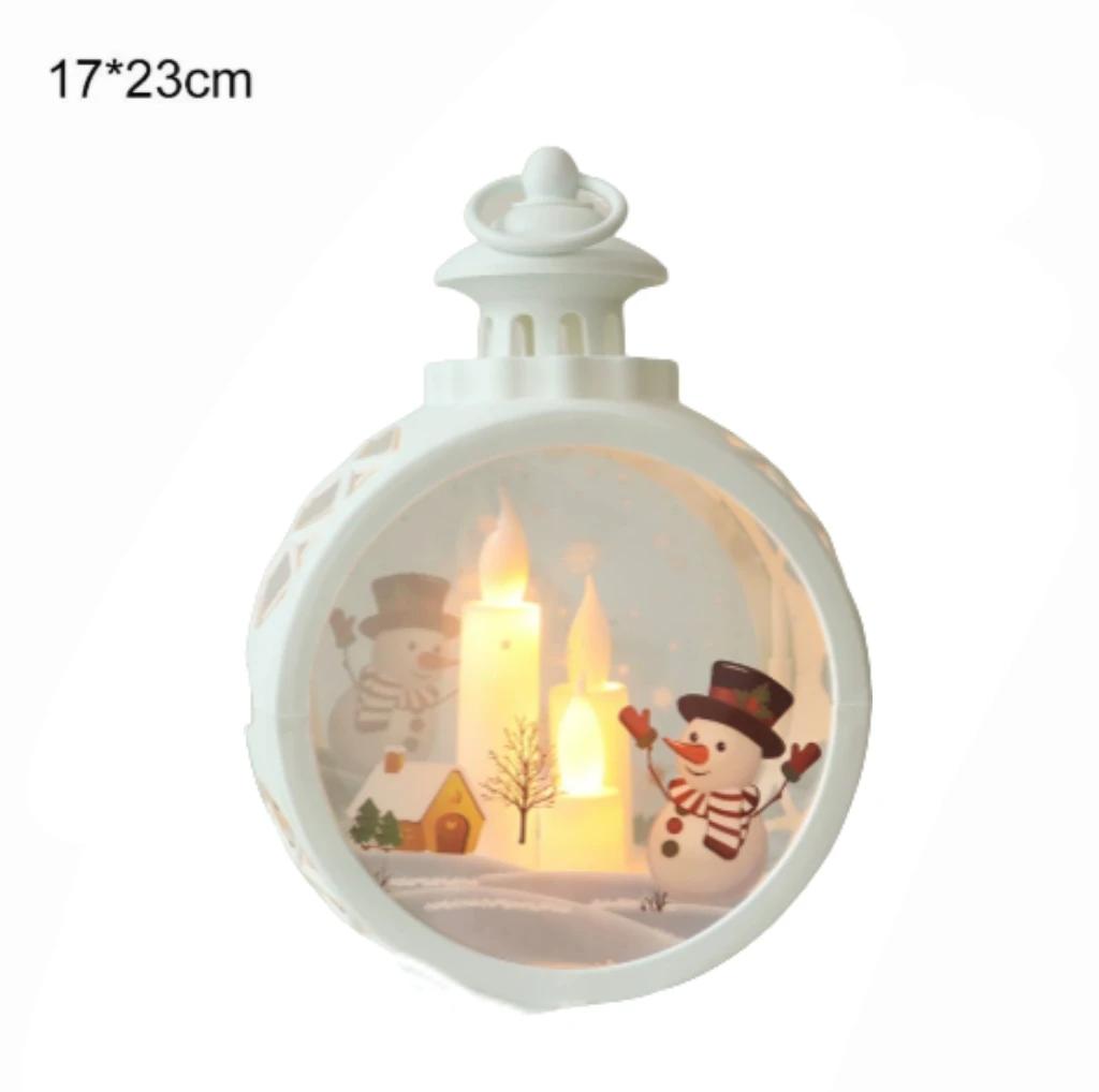 1PC Christmas Lights Christmas Decorative Lamp Fixtures Vintage Christmas Lantern: Flameless Candle Lights For Festive Decor