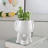 Spoof Ceramic Peeing Potted Plant Wear Resistant Flower Planter Resuable Desktop Plant Display Pot for Bedroom Patios Desk