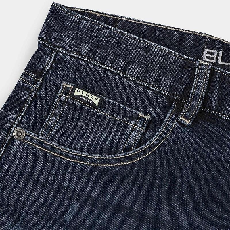 HLA Black Whale Men's Slim-Fit Jeans