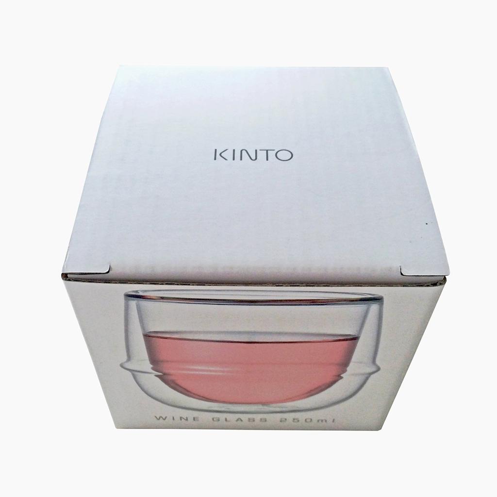 Set of 2 KINTO KRONOS Wine 250ml Double-Walled Glasses,