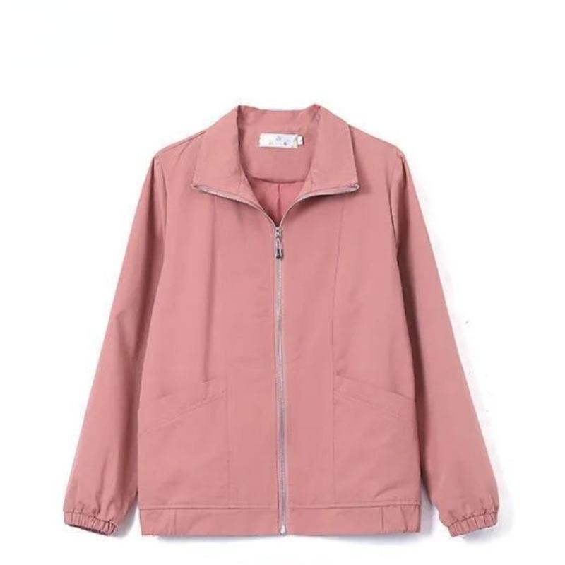 New Spring Autumn Trench Coat Women's Windbreaker Slim Stand-Collar Solid Outwear Ladies Short Casual Outwear Tops Lining