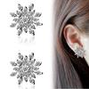 Korean Snowflake Rhinestone Earrings - Dazzling Diamond Temperament Design