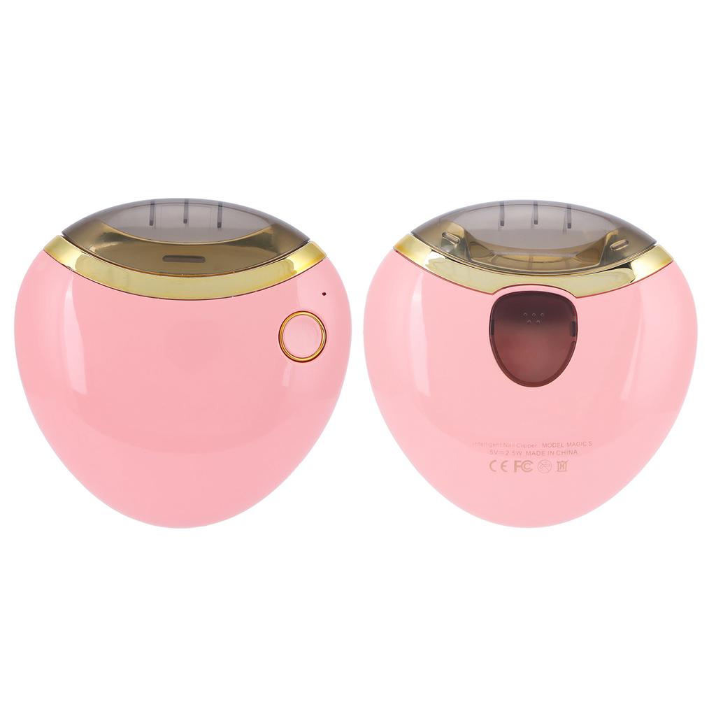 Электрические щипчики для ногтей, кусачки, триммер для ногтей, ножницы, маникюрный инструмент, зарядка через USB для детей, пожилых людей, розовый