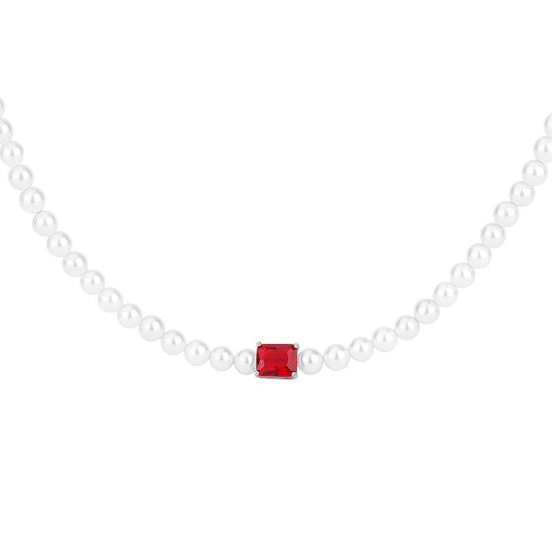 New Fashionable And Retro Australian Shell Pearl Metal Artificial Color Treasure Mixed And Matched Necklace, Women'S Necklace High Sense