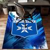 Auxerre Crest Design Rug for Living Room, Game Rooms, Office, Bedroom, Office Floor Mat Playful Design, fan gifts Christmas decor