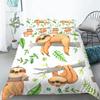 Комплект пододеяльника Ленивец Размер Твин Мультяшный пододеяльник Ленивец Постельное белье для Детей Девочек Мальчиков Милый Животный Полиэстер Покрывало