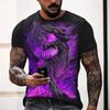 1984 Trend Мужской 3D-принтер с рисунком дракона с коротким рукавом Новый летний модный мужской топ в стиле ретро Y2K Футболка с коротким рукавом