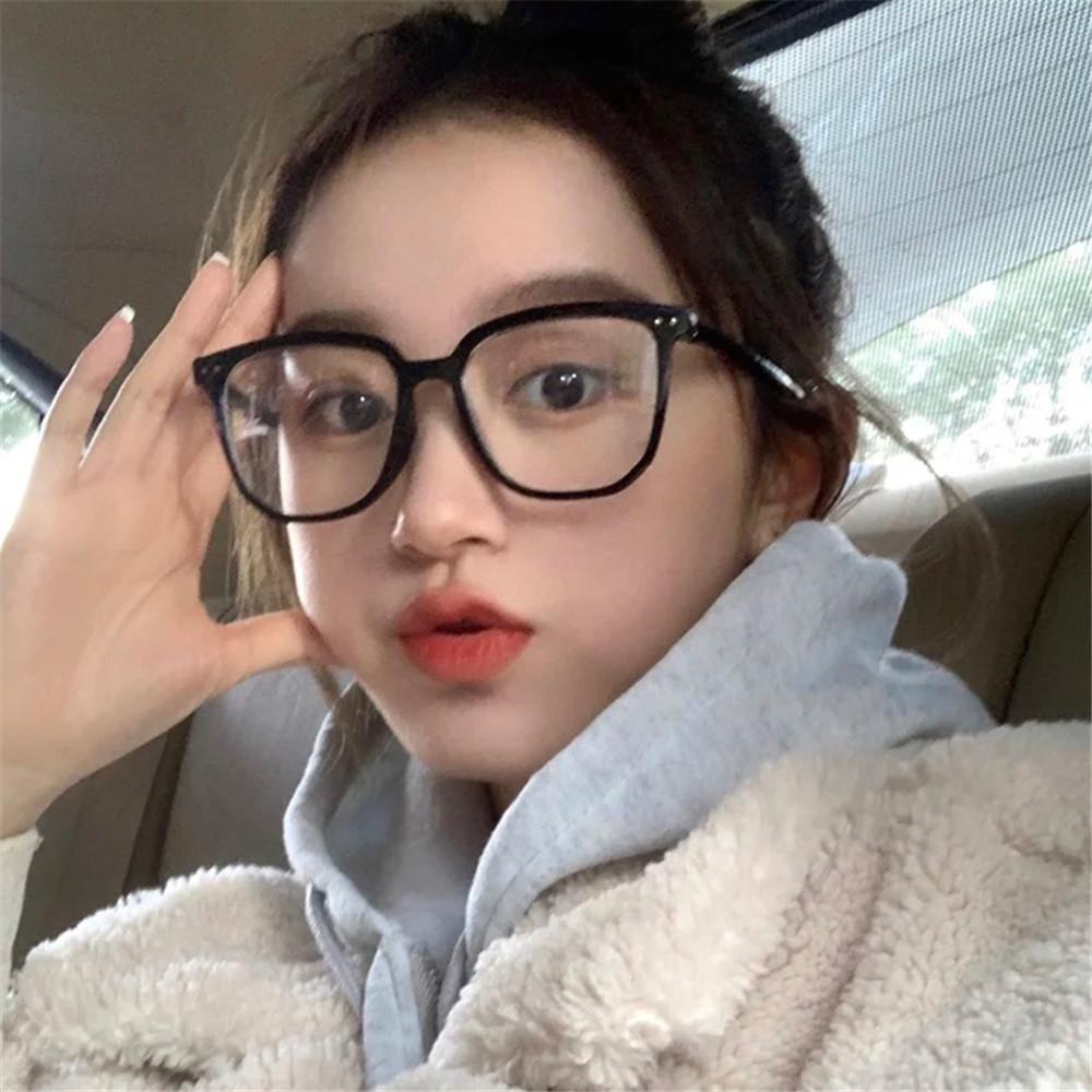 Прозрачная черно-белая градиентная оправа для очков сверхлегкая для большого лица, стройнящая, для маленького лица