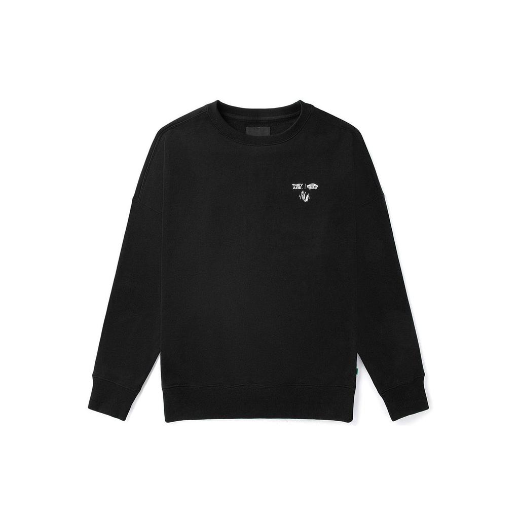 Vans Толстовки Унисекс Черные С Круглым Вырезом Умеренная Обычная VN0A5F5QBLK