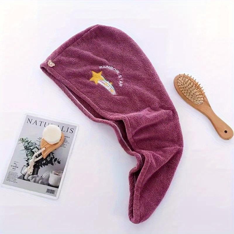 1pc Super Absorbent Quick Dry Microfiber Hair Towel Wrap Soft Polyester Fiber Turban for Women and Girls Efficient Lady Head Wrap for Drying Hair