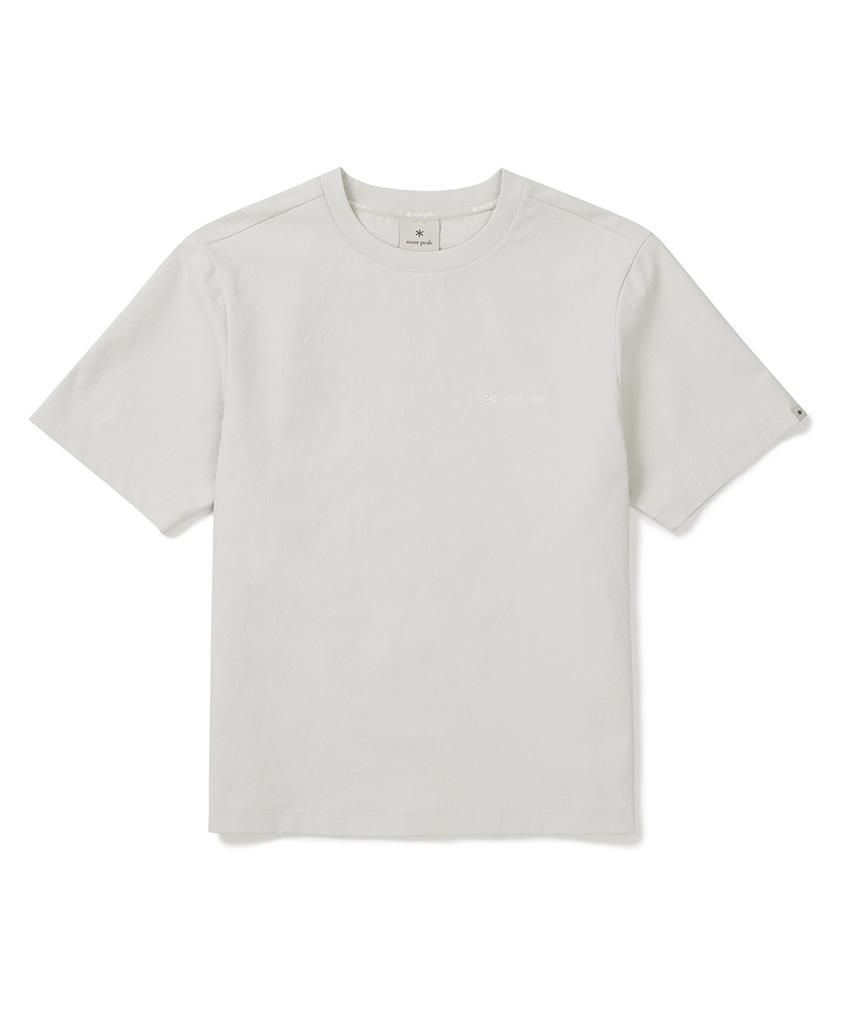 SNOWPEAK APPAREL Классическая тканая женская футболка с коротким рукавом (S25Mwtts17) Светло-бежевый